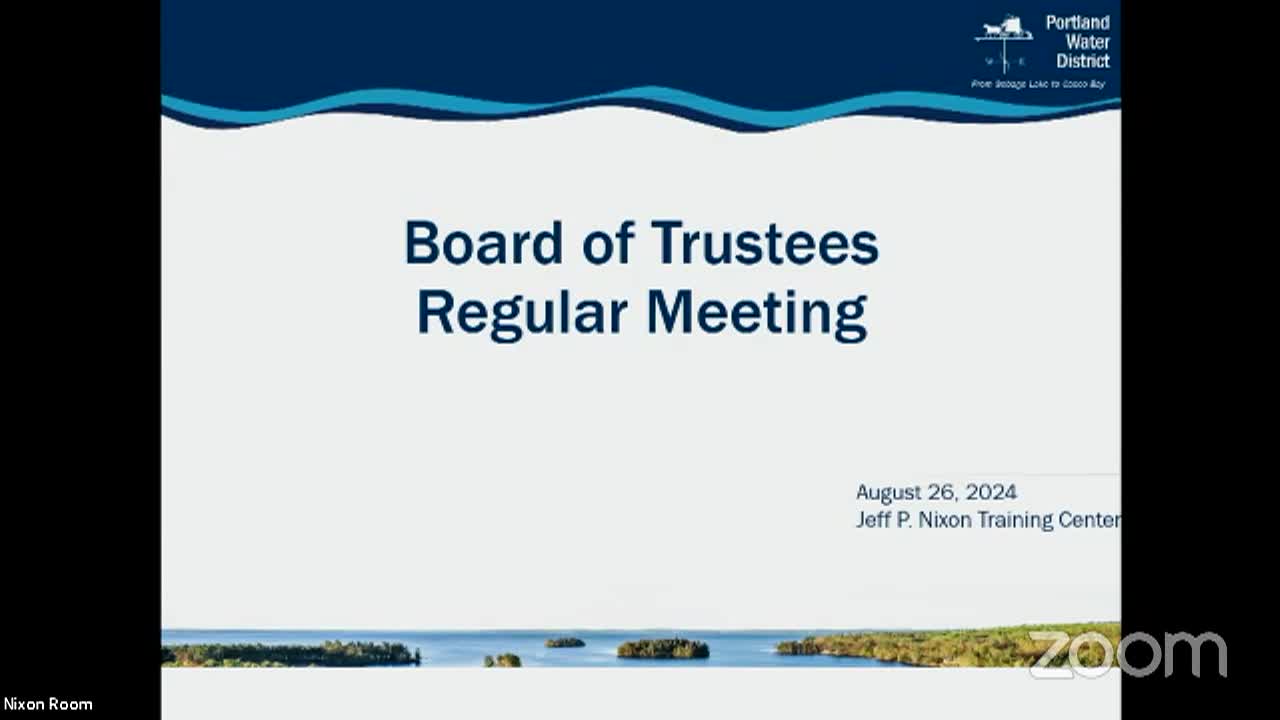 Thumbnail image for Portland Water District - August 2024