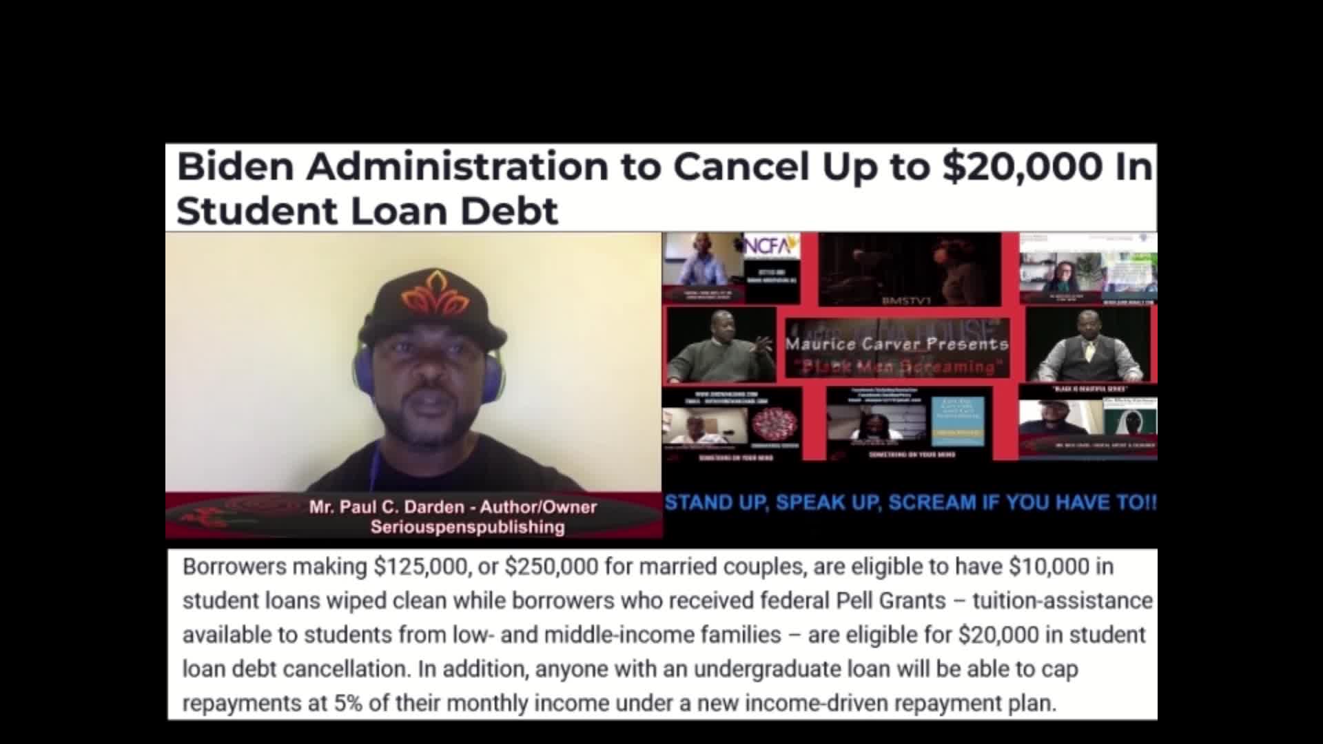 Thumbnail image for Black Men Screaming -  Student Loan Forgiveness - Sept 1 2022 - Ep 52