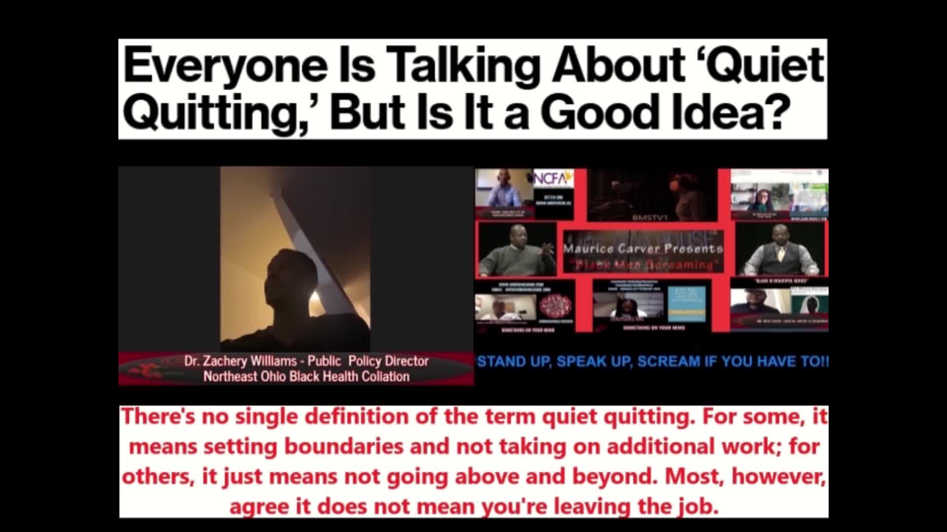 Thumbnail image for Black Men Screaming -  Quiet Quitting - Sept 8 2022 - Ep 53