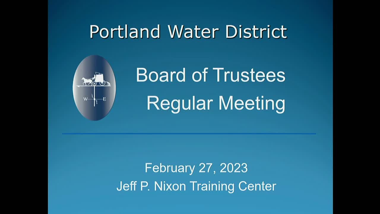Thumbnail image for Portland Water District - Feb 27 2023