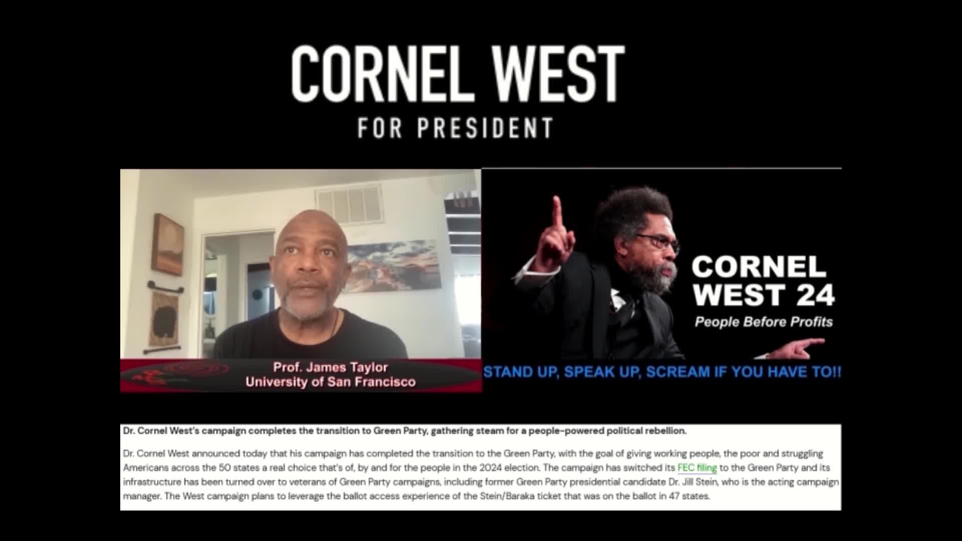 Thumbnail image for Black Men Screaming - Presidential Politics 2024 - July 11 2023