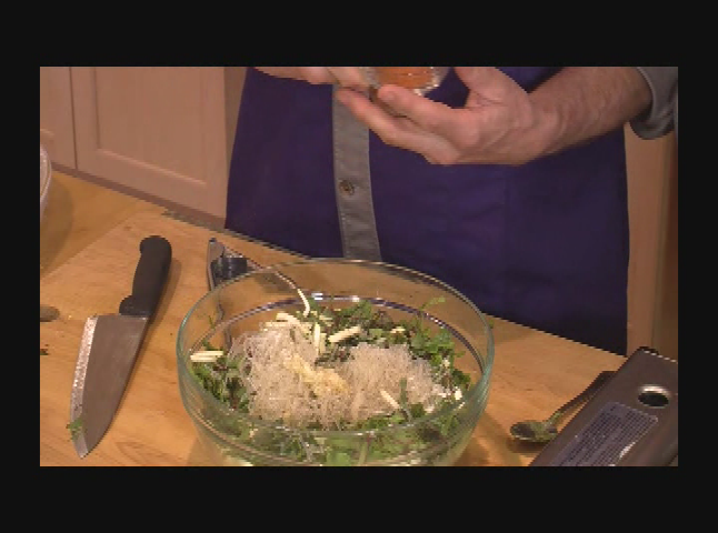 Thumbnail image for  Egyptian Chicken or Tofu with dukkah, Kelp Noodle Salad, Mango Chia Pudding
